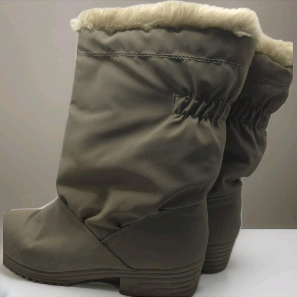 Weather Spirits Joetta Womens Winter Boots Size 8 Taupe Faux Fur Lined Snow‎